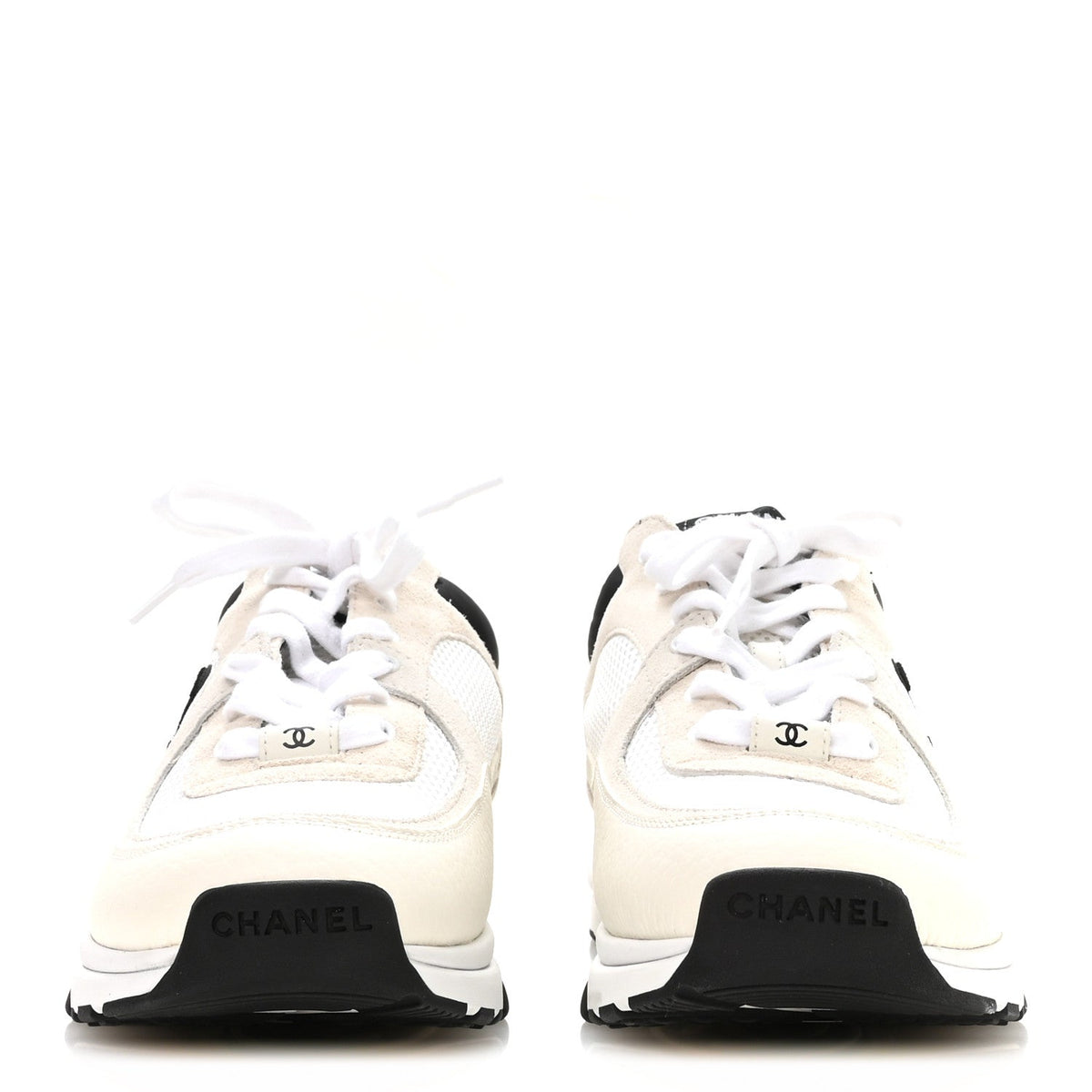 Chanel Mesh Suede Calfskin CC Women's Sneakers