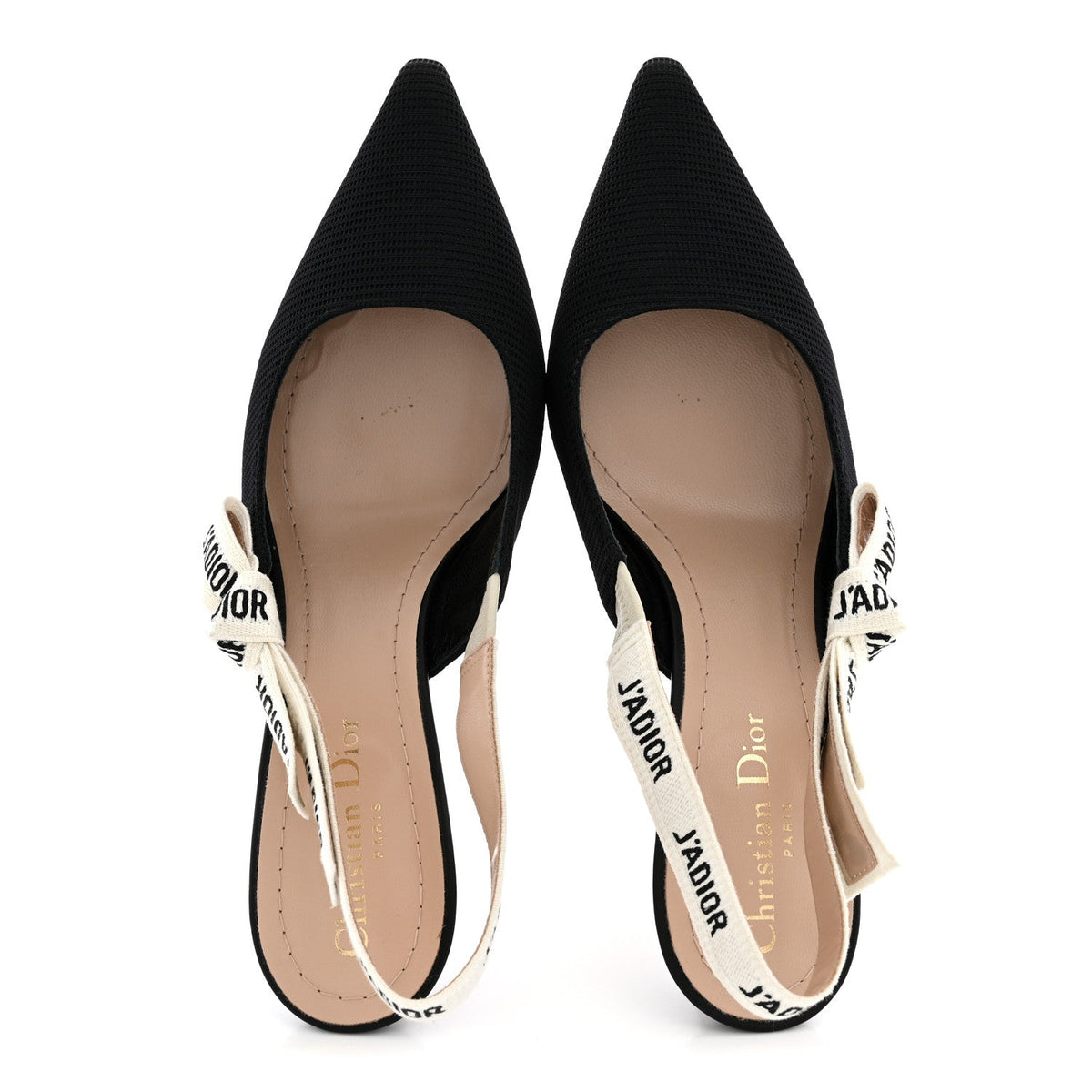 Christian Dior Technical Canvas Women's J'Adior Slingback 65mm Pumps 38.5 Black