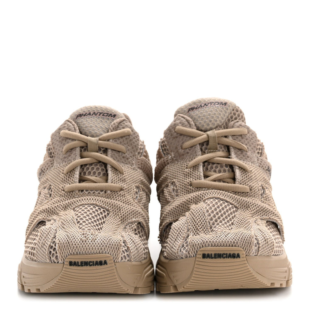 Balenciaga Fabric Mesh Women's Phantom Sneakers 37 Dark Beige