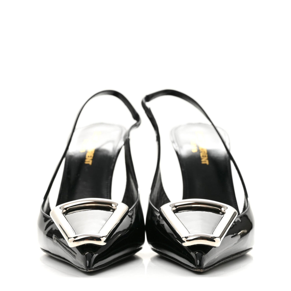 Saint Laurent Patent Women's Grupy Avenue 95 Slingback Pumps 37 Black