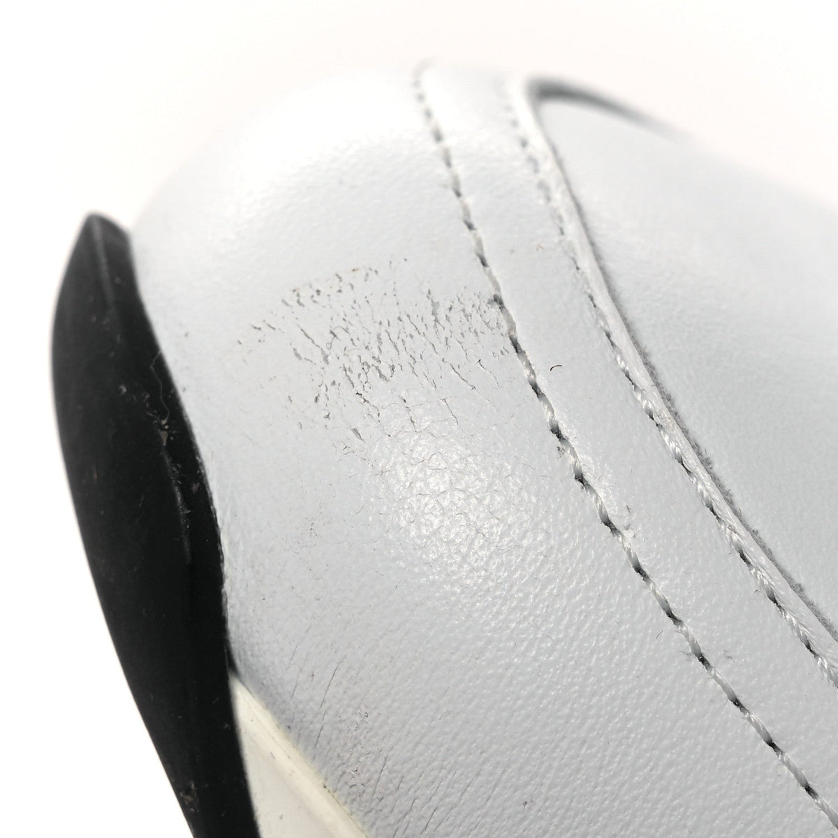 Hermes Canvas Calfskin Men's Trail Sneakers 41.5 Prunoir White