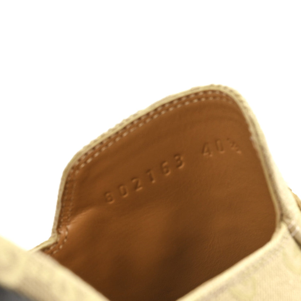 Gucci GG Monogram Canvas Women's Princetown Slippers 40.5 Egypt Salt
