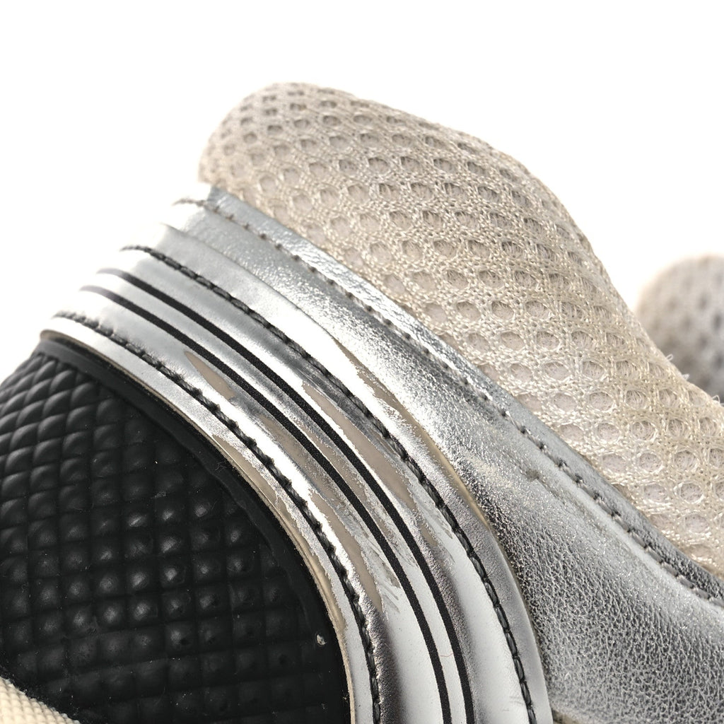 Chanel Fabric Laminated Calfskin Stretch CC Women's Sneakers