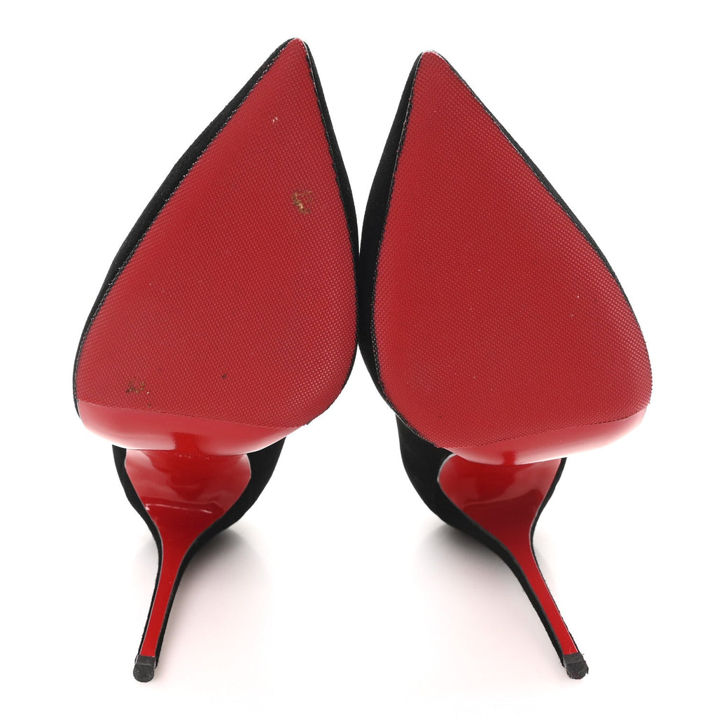 Christian Louboutin Suede Women's Pigalle Follies 120 Pumps 38 Black