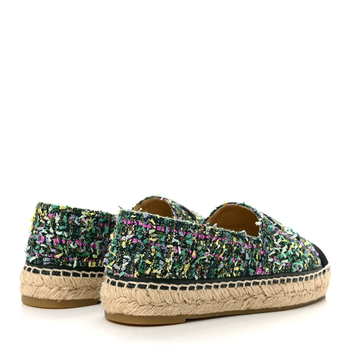 Chanel Tweed Grosgrain CC Women's Shoes