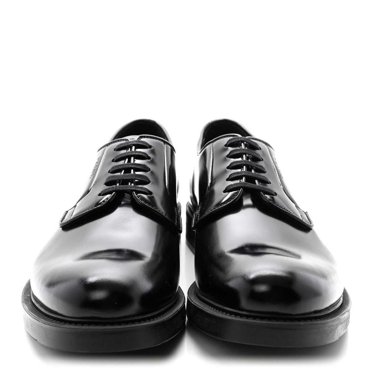 Prada Spazzolato Men's Derby Loafers 7.5 Black