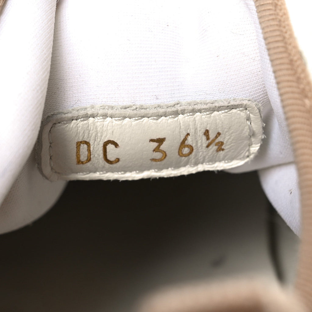 Christian Dior Neoprene Women's D-Connect Sneakers 36.5 White Beige