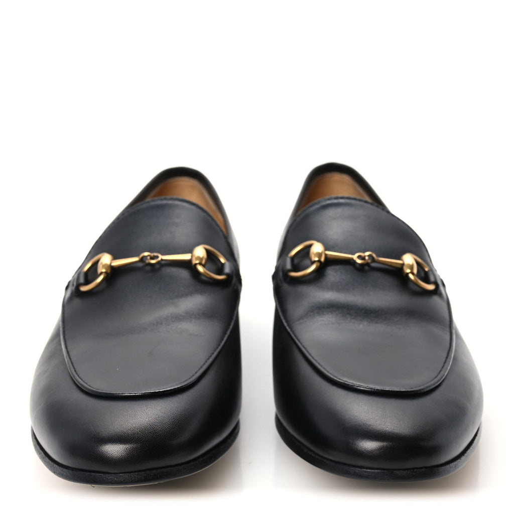 Gucci Calfskin Women's Jordaan Loafers 38.5 Black