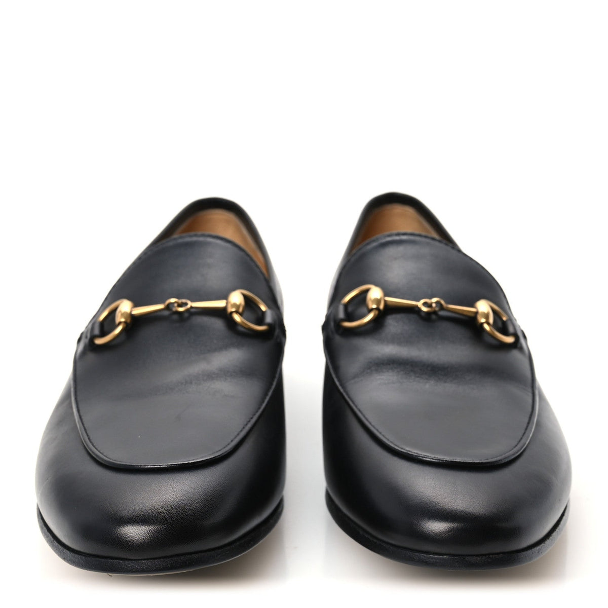 Gucci Calfskin Women's Jordaan Loafers 38.5 Black