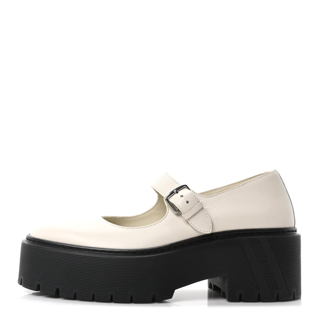 Hermes Calfskin Women's Hoxton Oxford 38 Beige Glaise