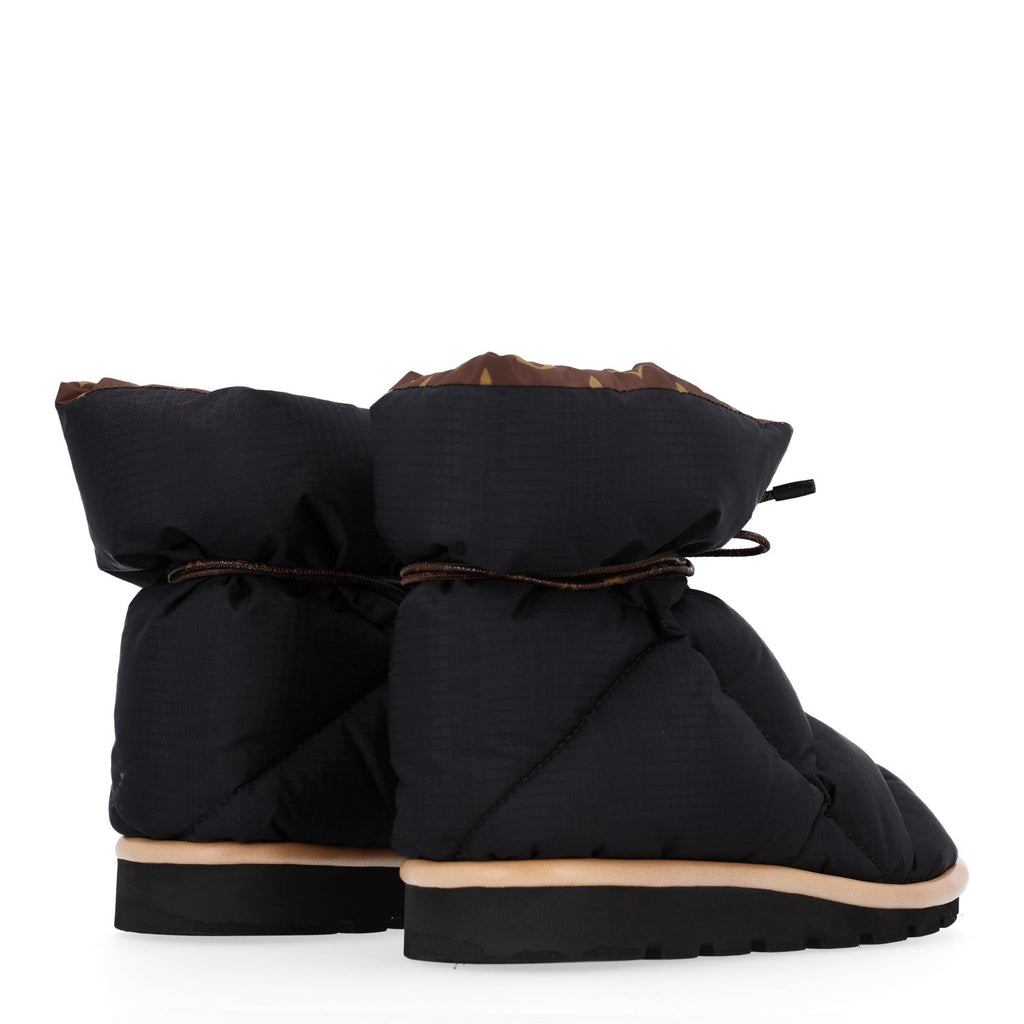 Louis Vuitton Nylon Monogram Women's Pillow Comfort Ankle Boots 37 Black