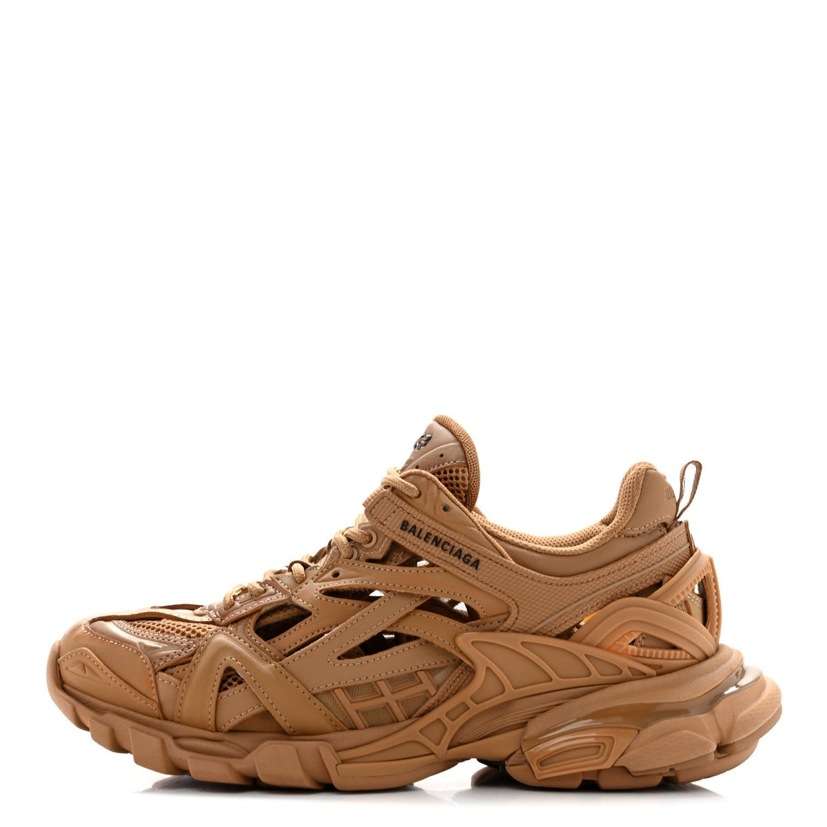 Balenciaga Rubber Mesh Women's Track.2 Open Sneakers 40 Light Brown