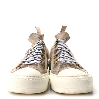 Christian Dior Technical Cannage Women's Walk'n Dior High Top Sneakers 38.5 Nude