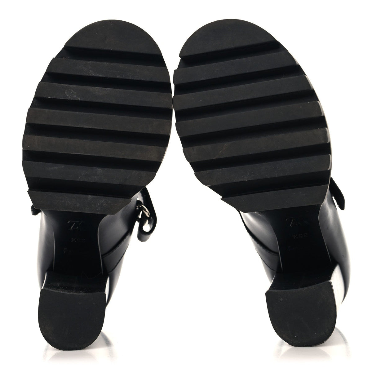 Louis Vuitton Calfskin Women's Star Trail Ankle Pumps 35.5 Black