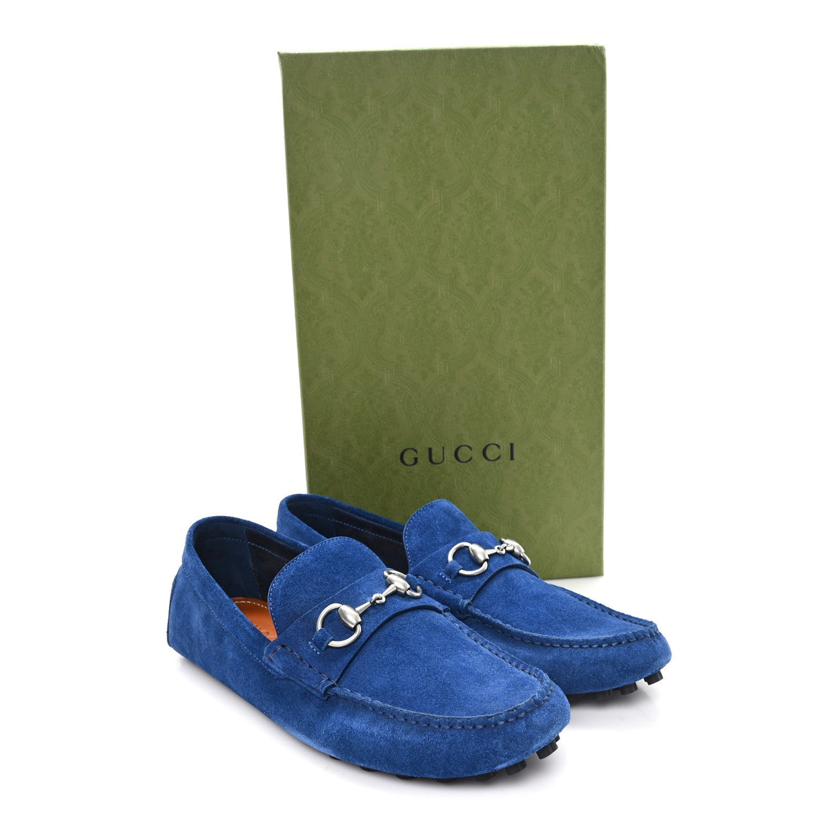 Gucci Suede Men's Horsebit Driver Loafers 7.5 Royale