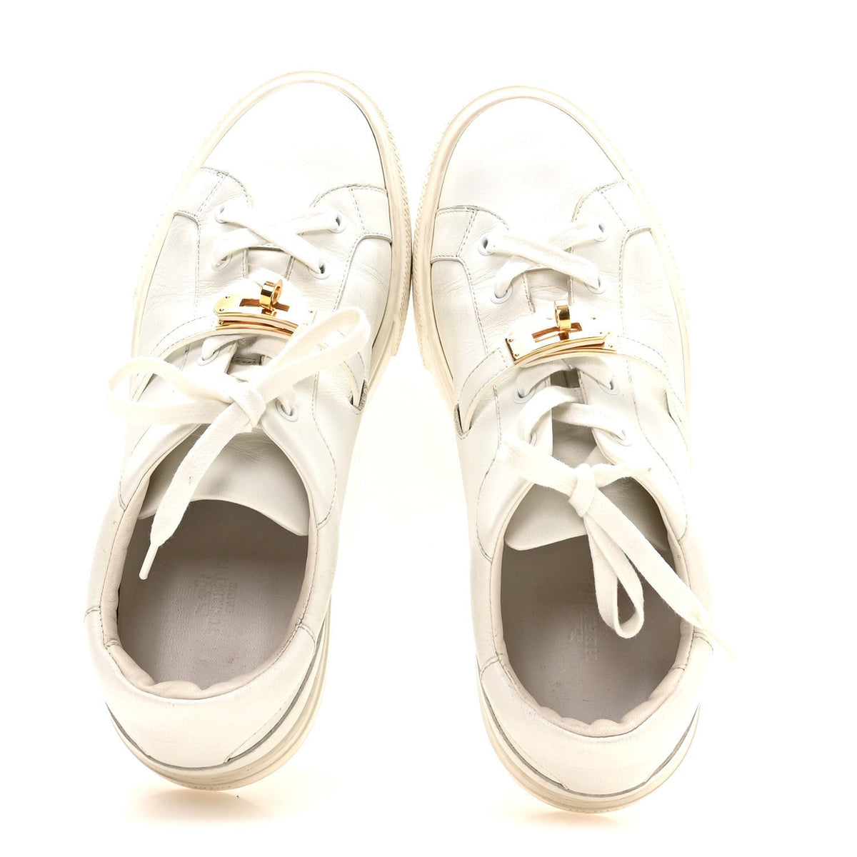 Hermès Calfskin Women's Day Sneakers 40 White