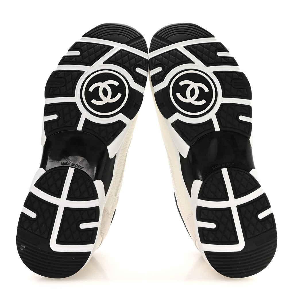 Chanel Mesh Suede Calfskin CC Women's Sneakers