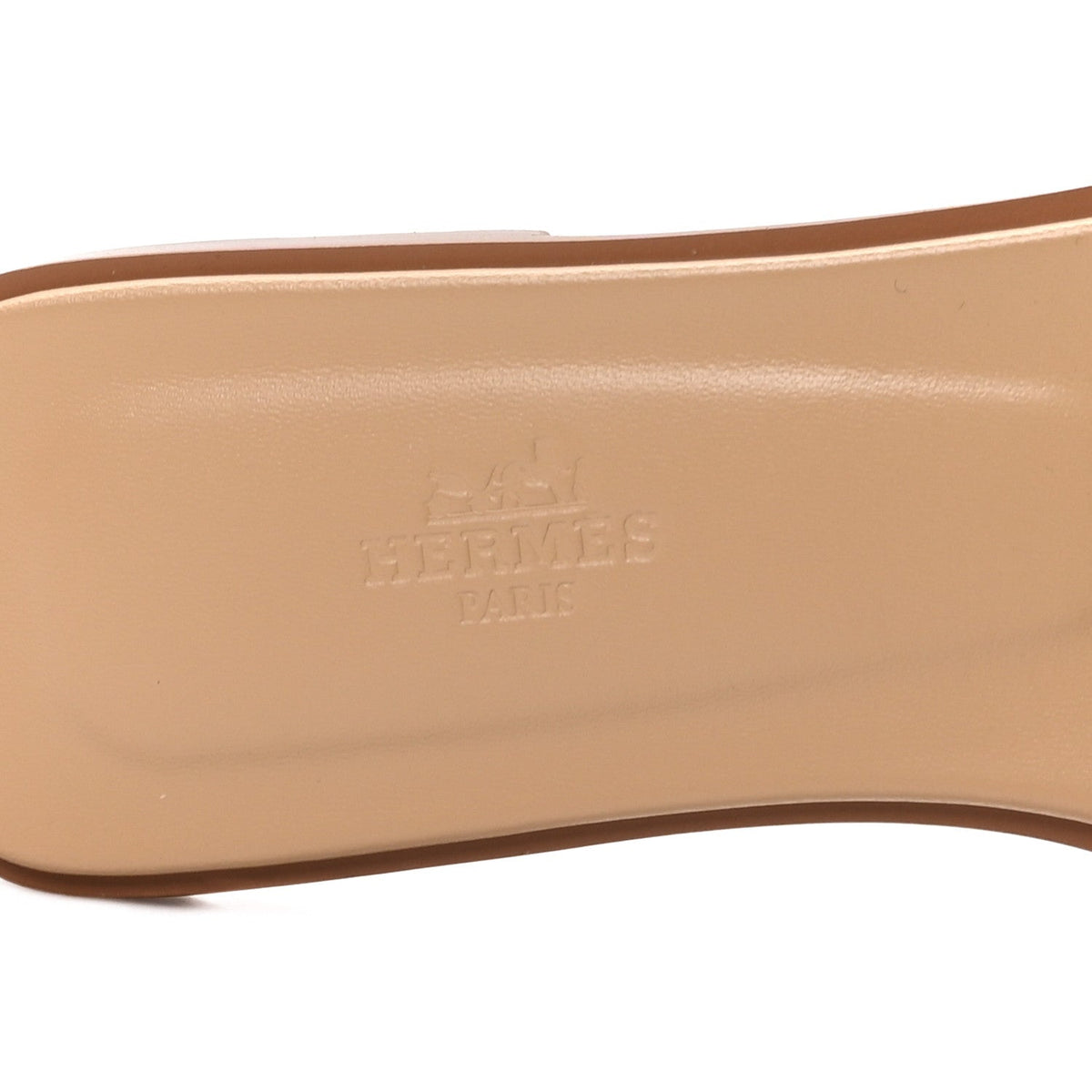Hermes Box Calfskin Women's Oran Sandals 39 Camel