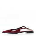 Gucci Patent Women's Signoria Slingback Ballet Flats 36.5 Rosso Ancora
