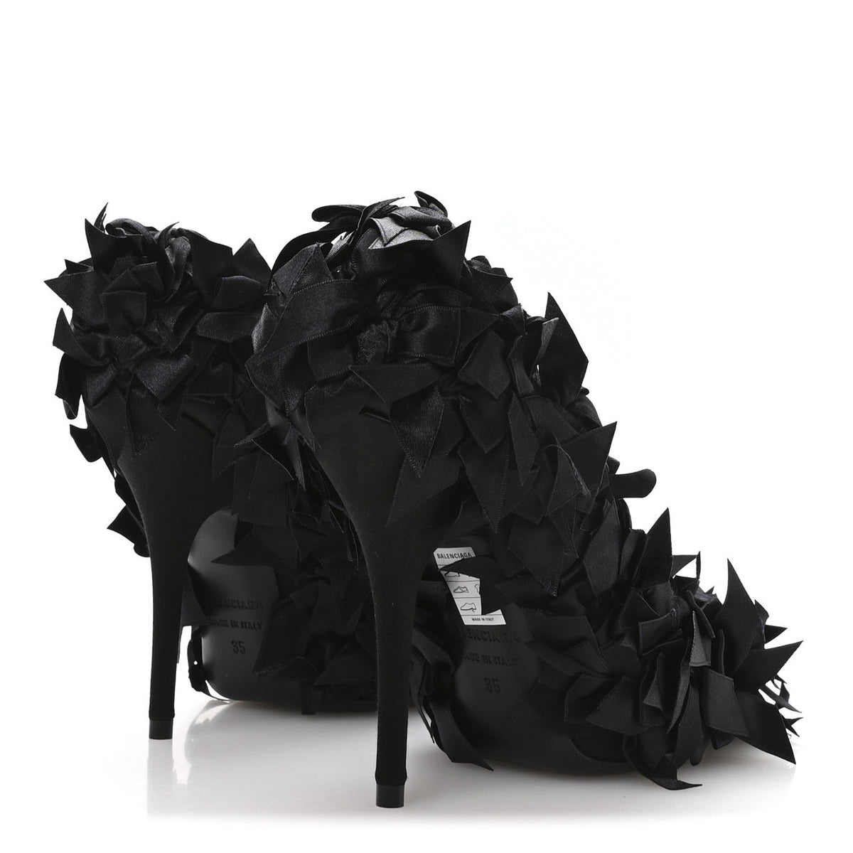 Balenciaga Satin Women's Marie A Bows All Over 110mm Pumps 35 Black