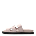 Hermes Suede Goatskin Women's Chypre Sandals 39 Rose Porcelaine