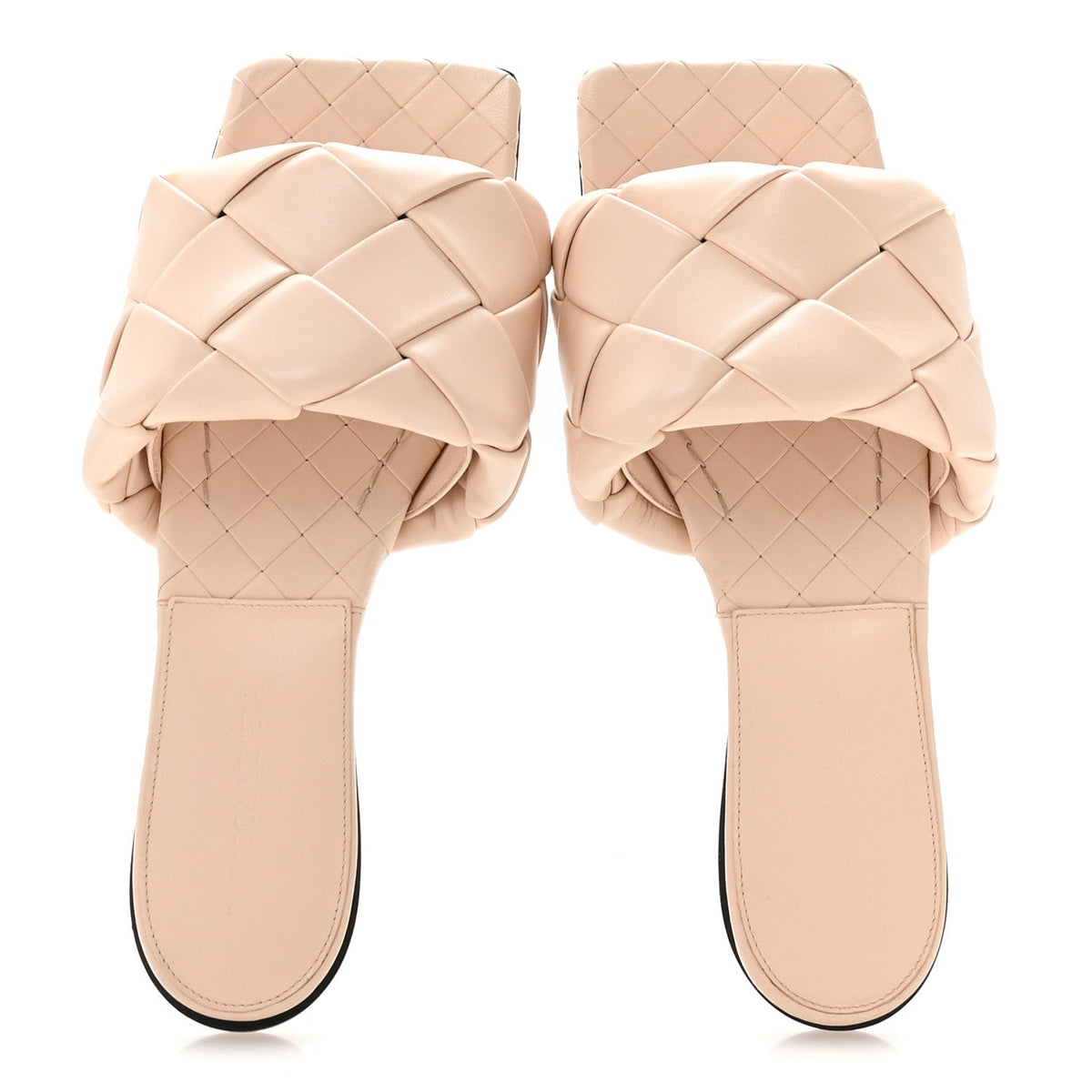 Bottega Veneta Nappa Maxi Intrecciato Women's Lido Flat Sandals 38.5 Bandage