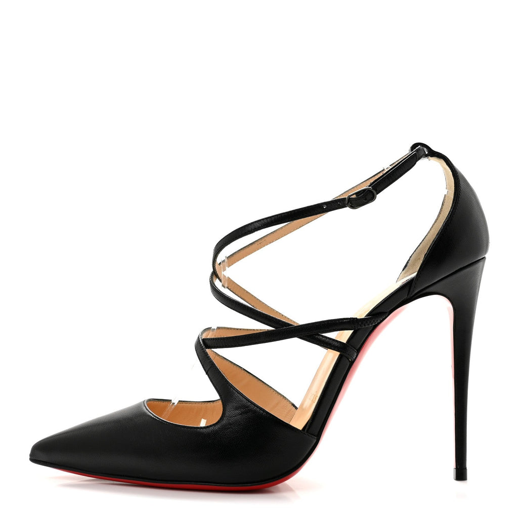 Christian Louboutin Patent Women's Crossfliketa 100 Pumps 39 Black