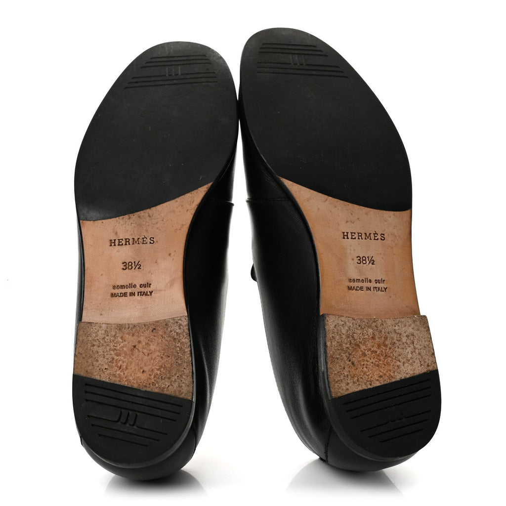 Hermes Calfskin Studded Ancora Women's Loafers