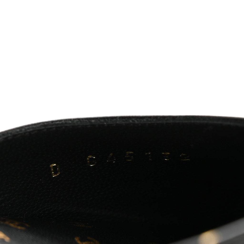 Chanel Lambskin Patent Calfskin Women's Cap Toe CC Slingbacks 36.5 Black Gold