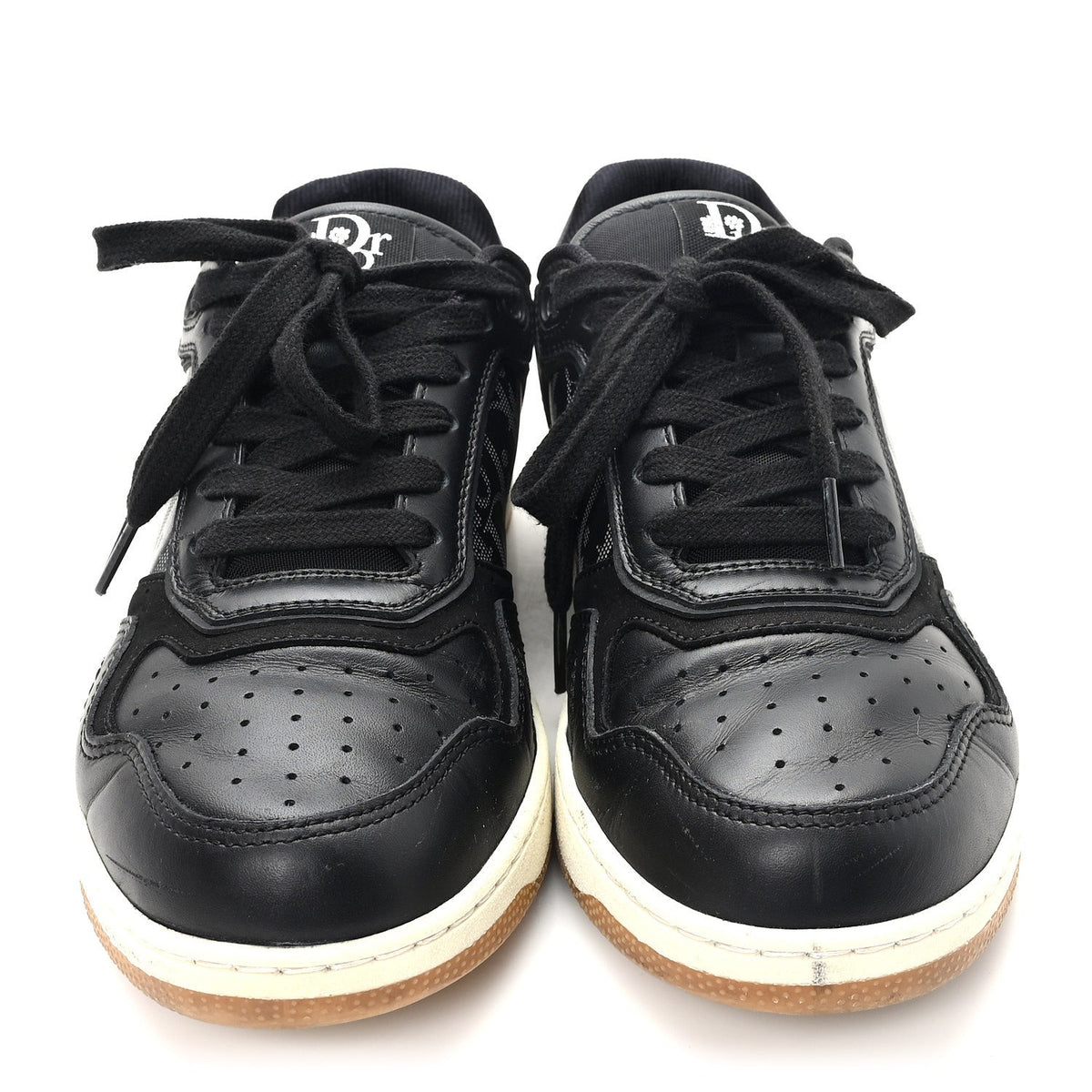Christian Dior Smooth Calfskin Men's B27 Low Top Sneakers 39 Black Grey
