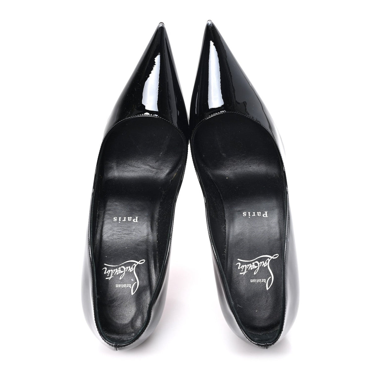 Christian Louboutin Patent Women's Miss Z 100 Pumps 36 Black