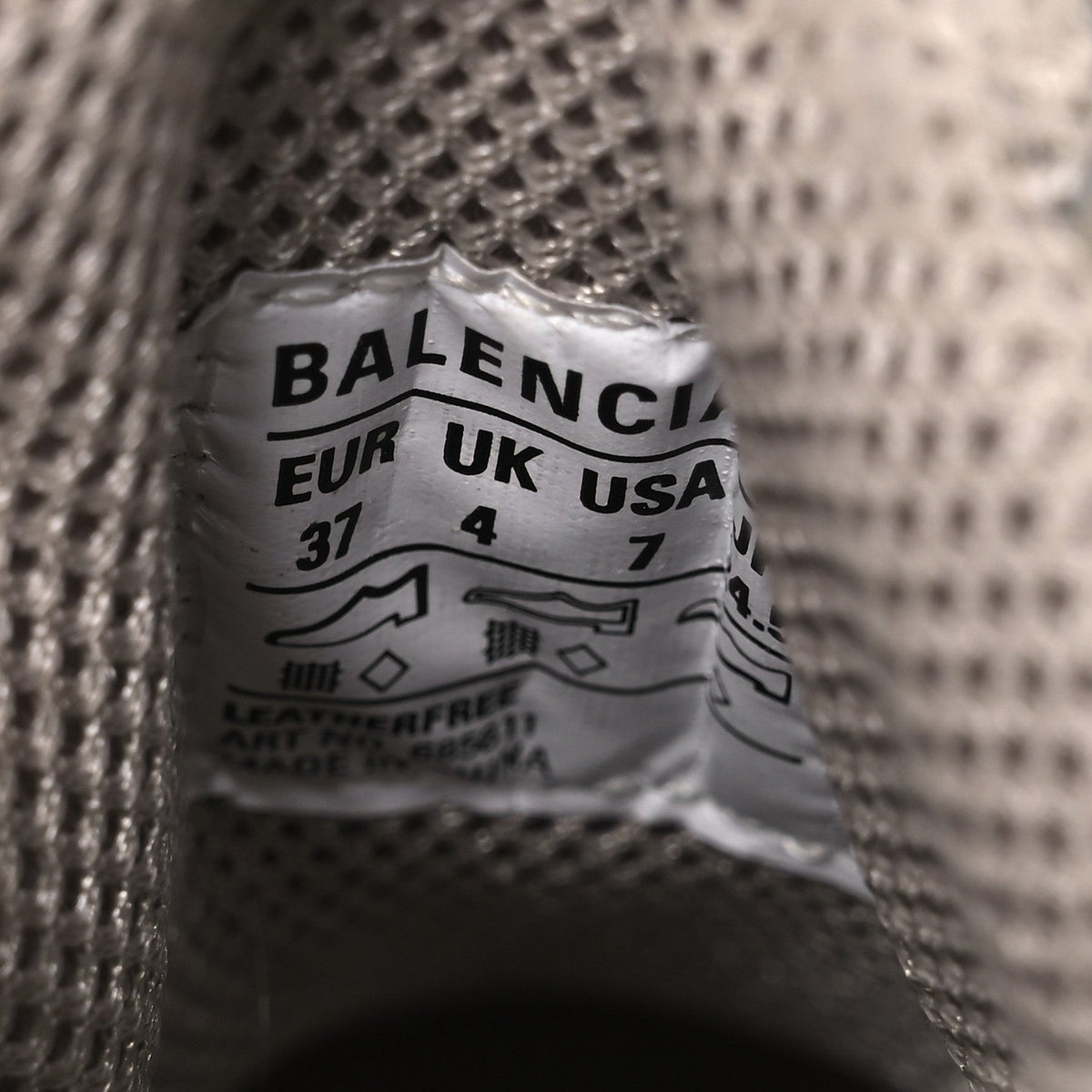Balenciaga Rubber Mesh Women's Defender Sneakers 37 Beige