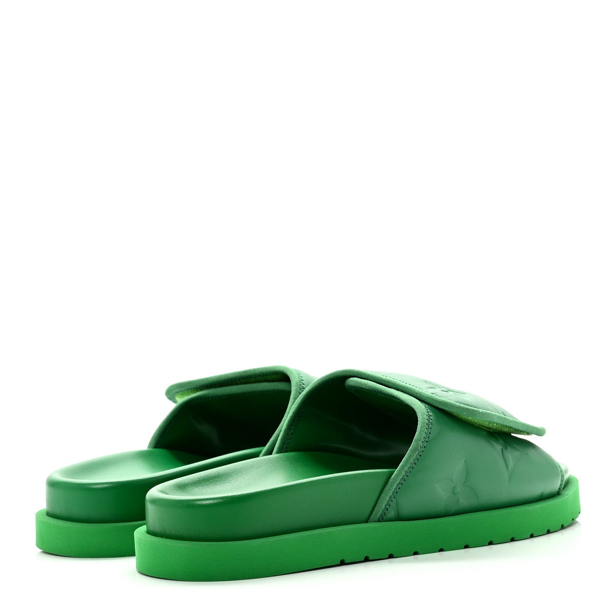 Louis Vuitton Technical Fabric Women's Pool Pillow Comfort Mules 41 Green