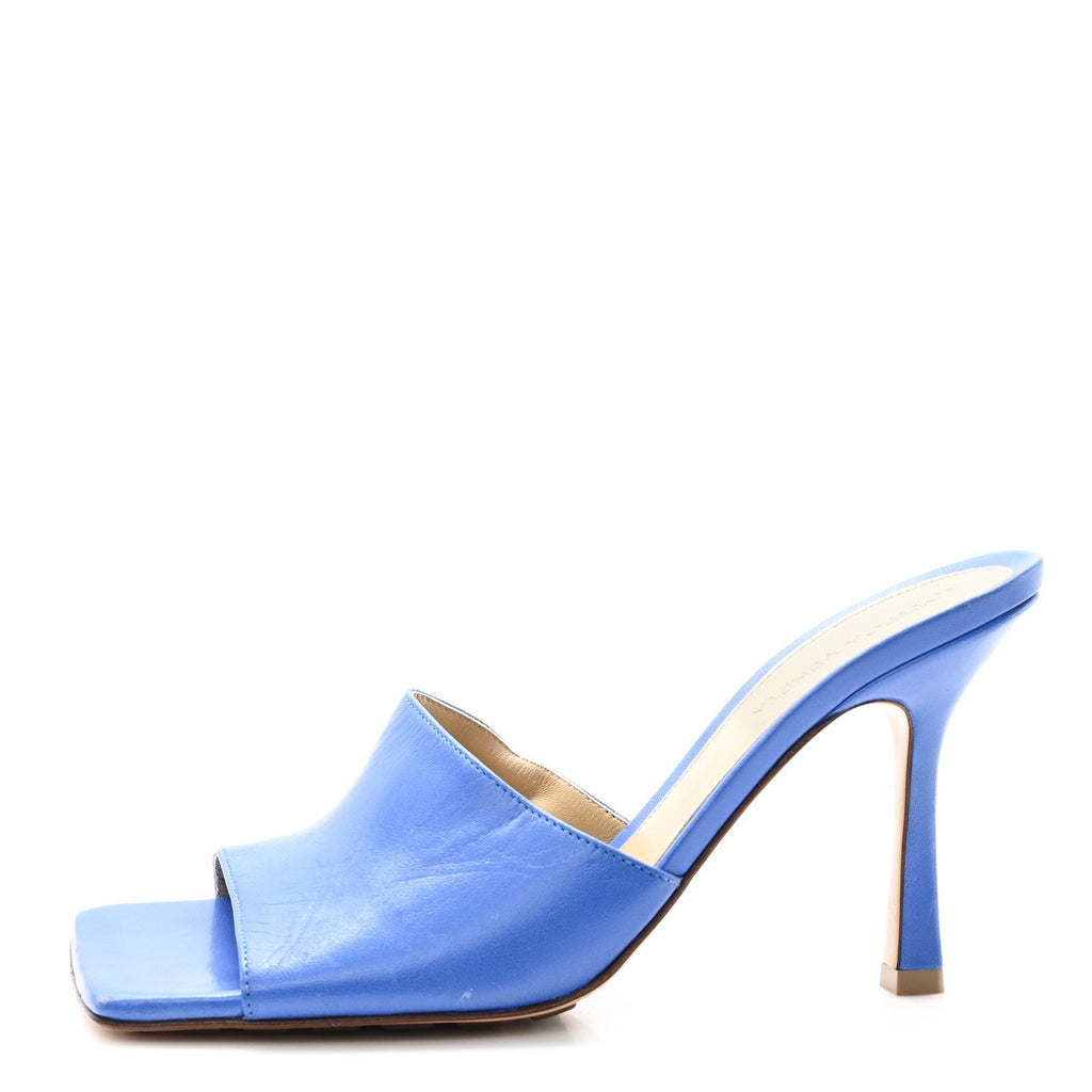 Bottega Veneta Lambskin Women's Stretch Mule Sandals 37 Aquarium