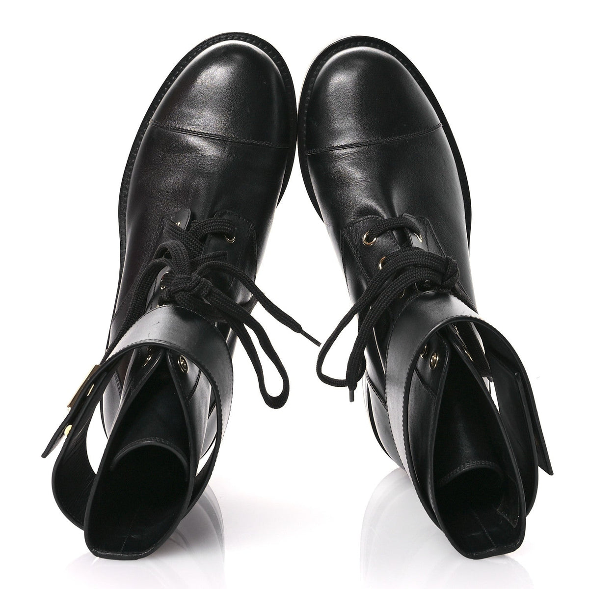 Louis Vuitton Calfskin Women's Wonderland Ranger Boots 38.5 Black