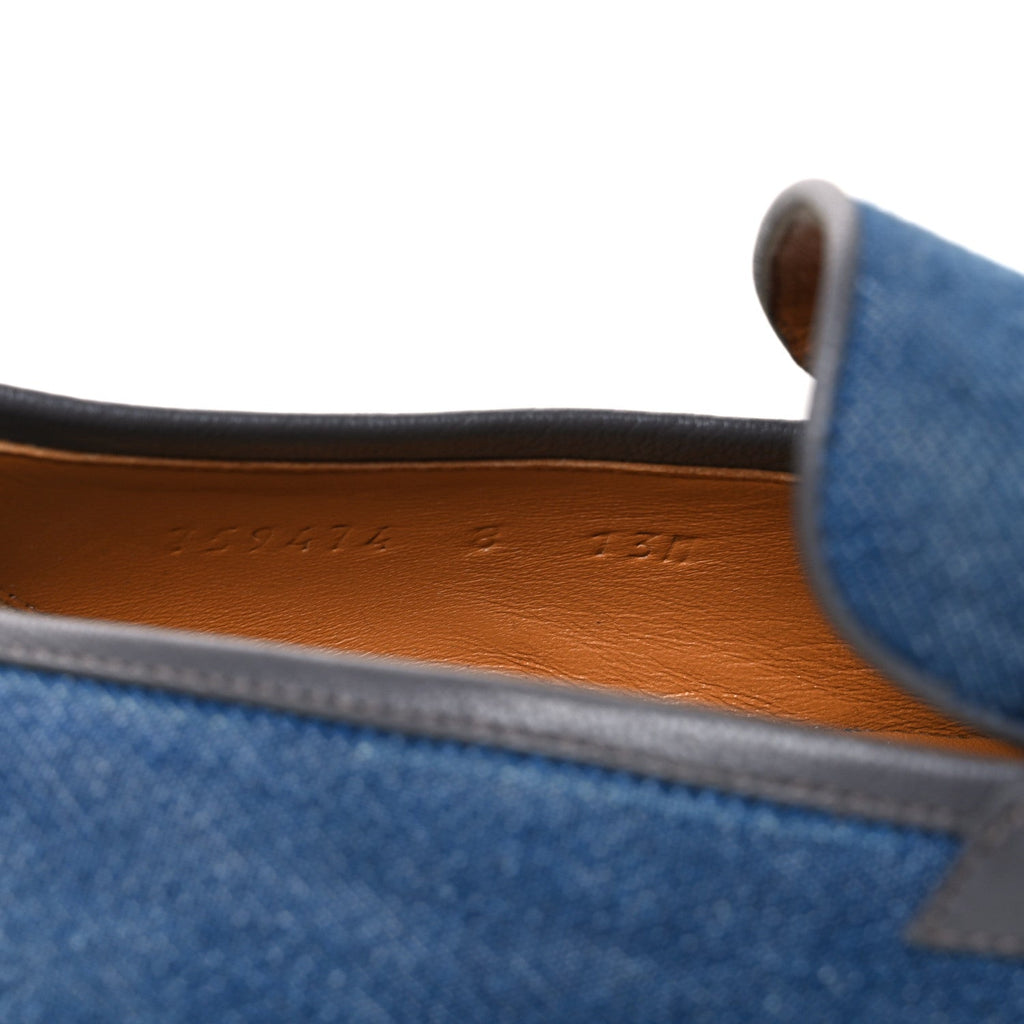 Gucci Denim Web Men's Horsebit Loafers 8 Blue