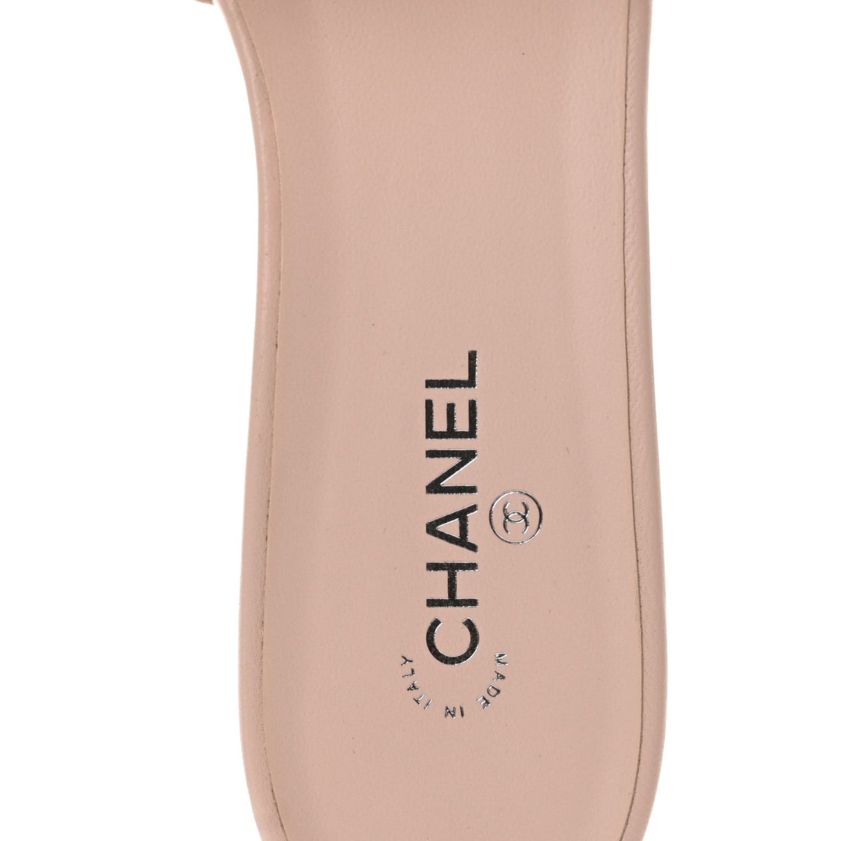 Chanel Mesh Lambskin CC Bow Women's Mules