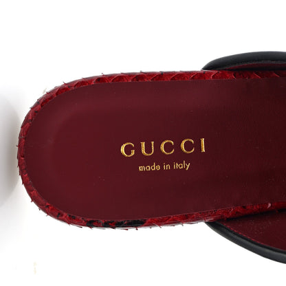 Gucci Snakeskin Women's Princetown Slippers 37.5 Multicolor