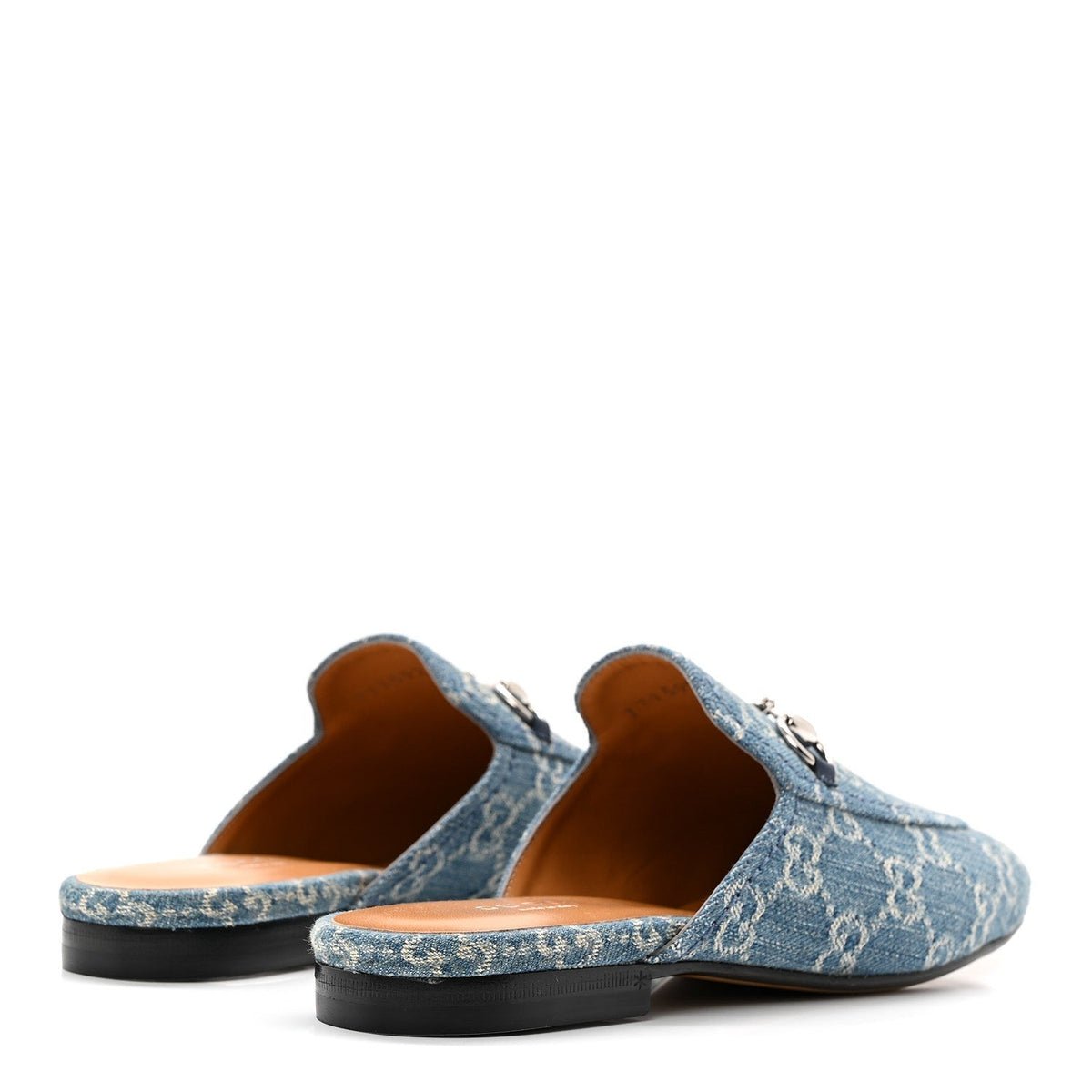 Gucci Denim Women's GG Princetown Slippers 36.5 Light Blue Royale