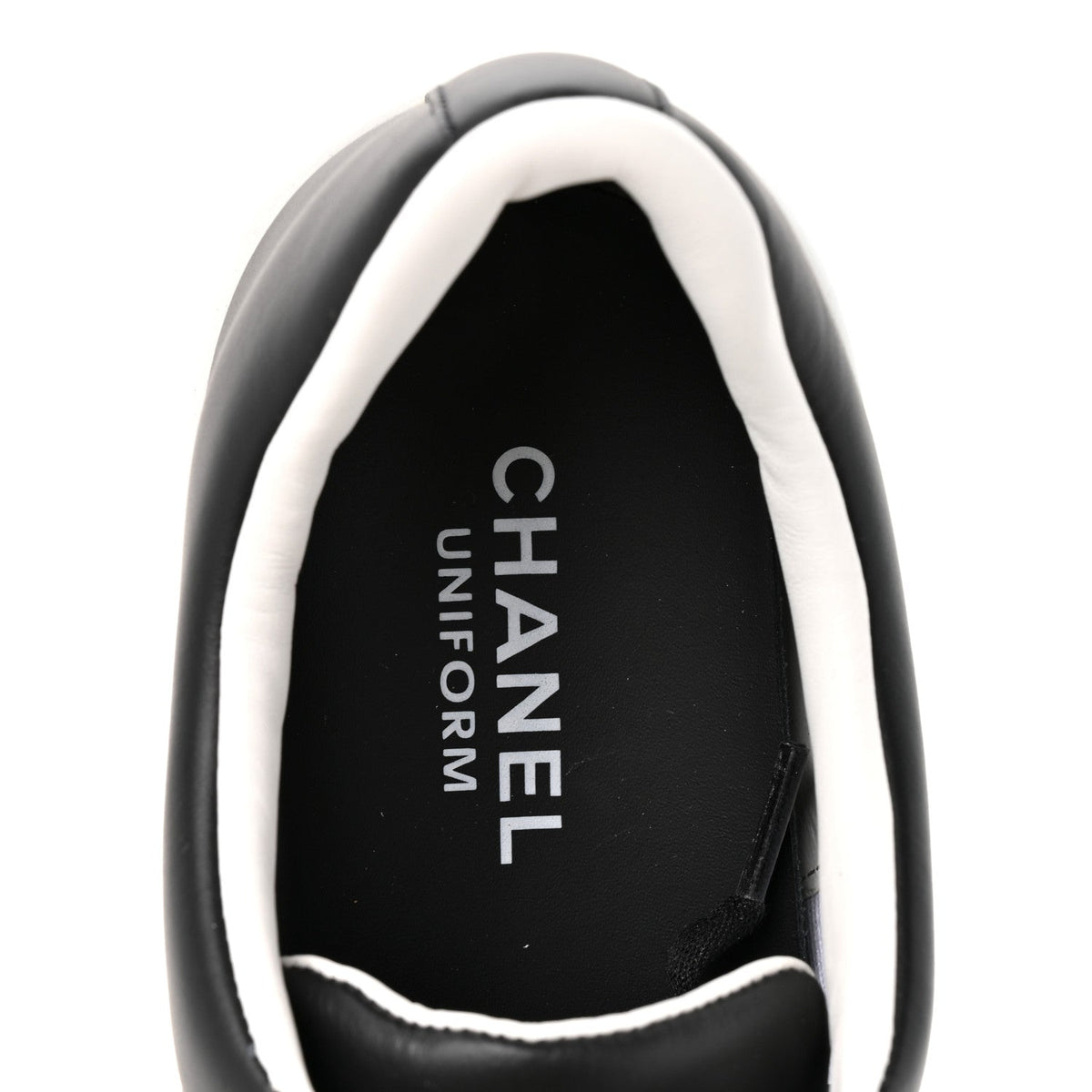 Chanel Calfskin Women's CC Uniform Sneakers 39 Black