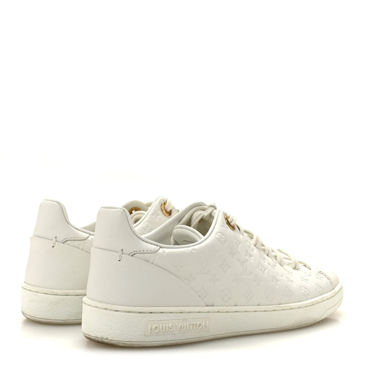 Louis Vuitton Calfskin Women's Front Row Sneakers 36 White