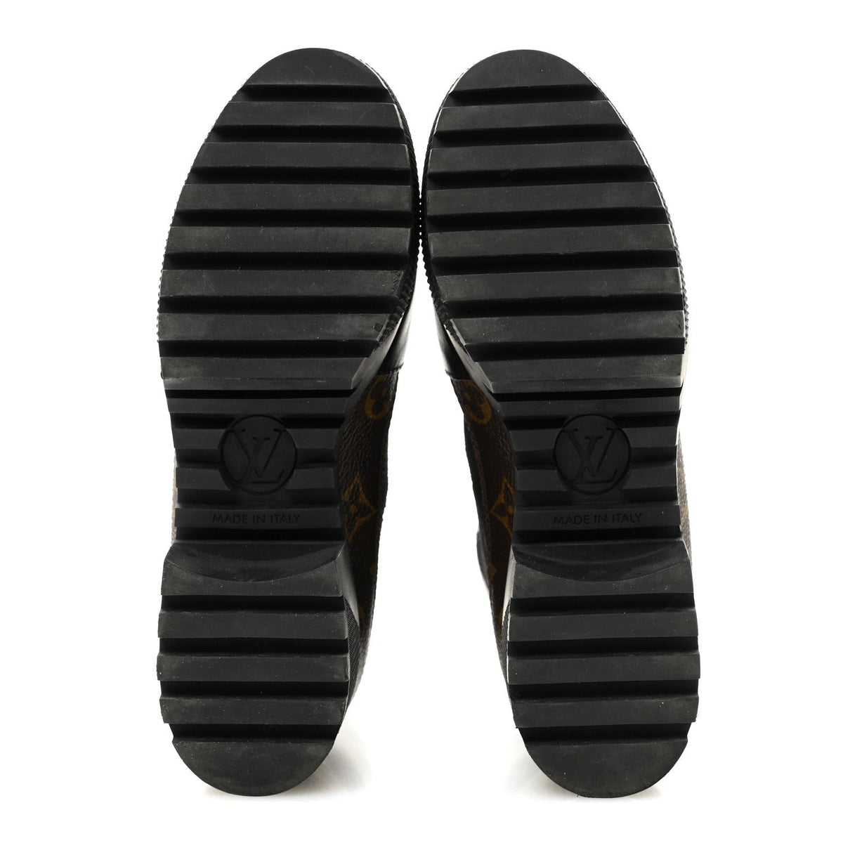 Louis Vuitton Suede Calfskin Monogram Laureate Platform Desert Boots Black