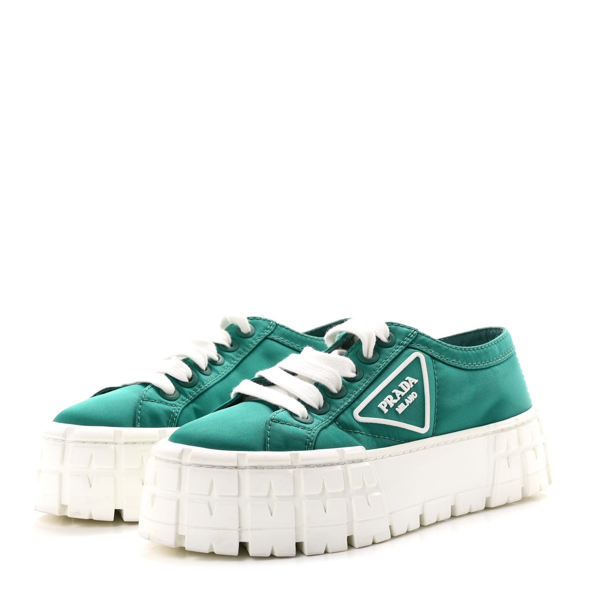 Prada Re-Nylon Women's Triangle Logo Double Wheel 50mm Sneakers 35.5 Assenzio