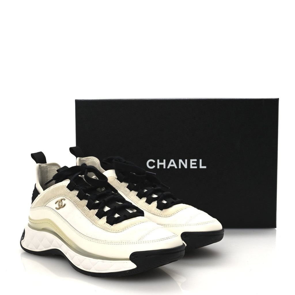 Chanel Velvet Calfskin Mixed Fibers CC Women's Sneakers