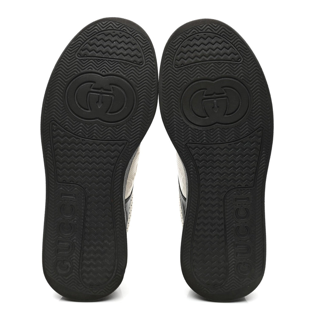 Gucci Calfskin Men's GG Tennis Embossed 55mm Sneakers 8.5 Black White