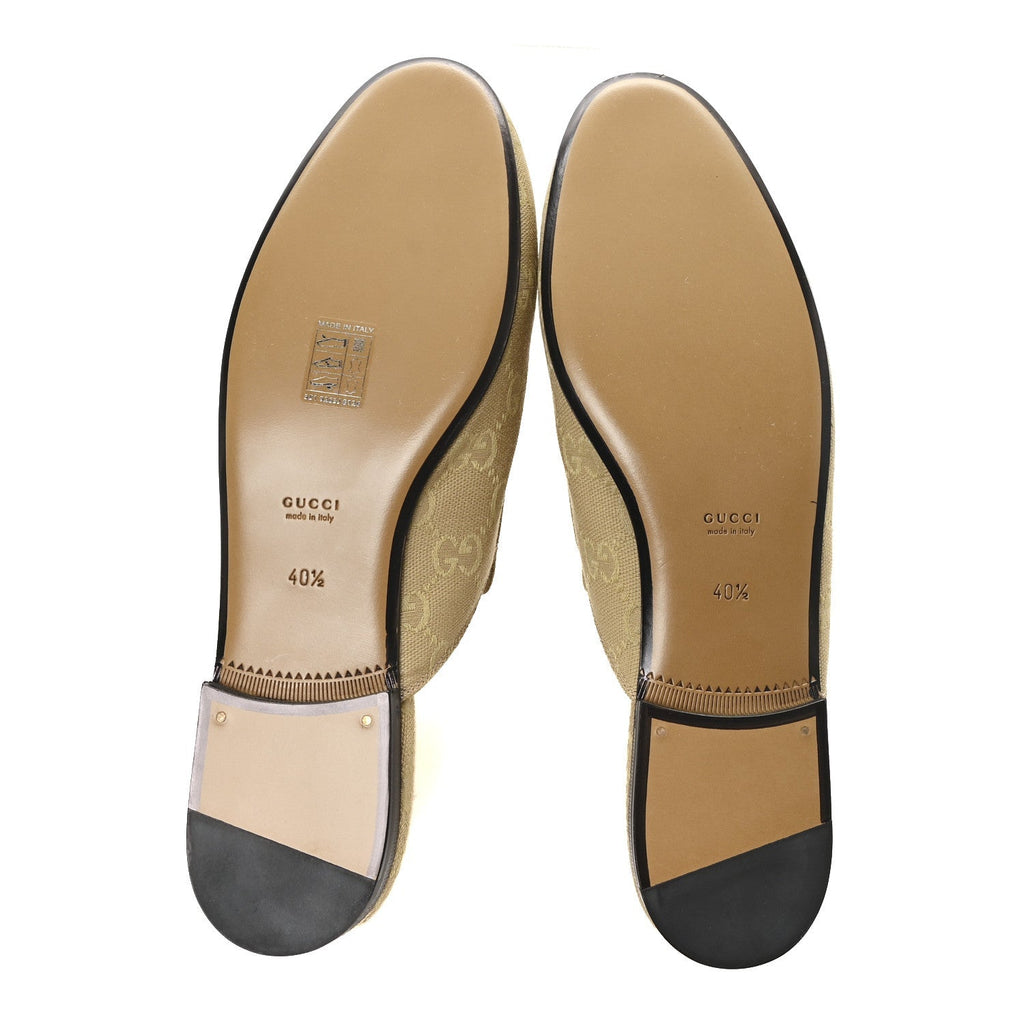 Gucci GG Monogram Canvas Women's Princetown Slippers 40.5 Egypt Salt