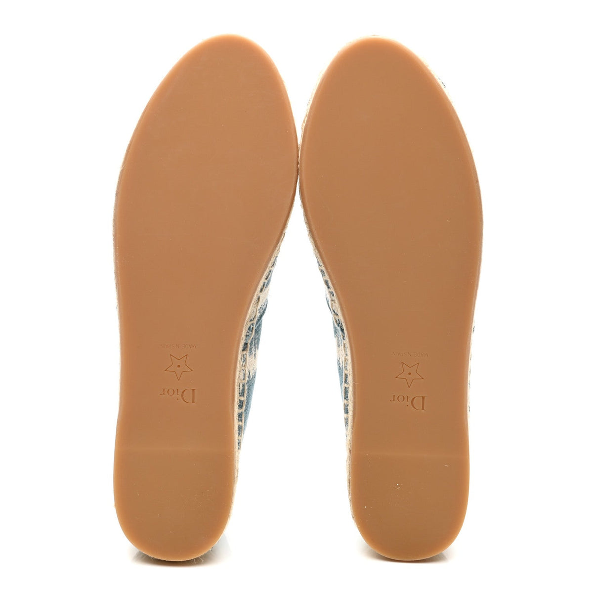 Christian Dior Cotton Women's Granville Espadrilles 37.5 Deep Ocean