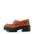 Miu Miuvitello Platform Loafers Cognac