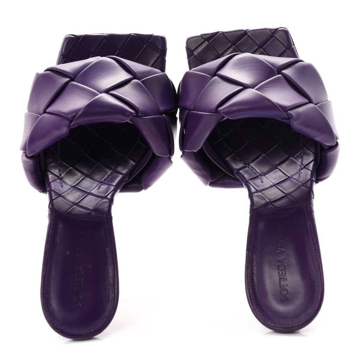 Bottega Veneta Nappa Maxi Intrecciato Lido 10.8cm Women's Sandals Unicorn