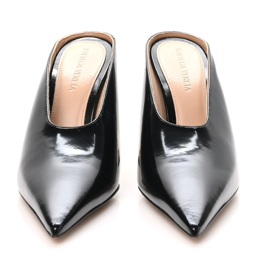 Bottega Veneta Latex Women's Rocket Mule Pumps 37 Black
